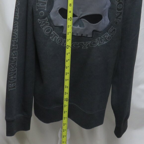 Harley-Davidson Zippered Front Men’s Willie G Skull Hoodie Sweatshirt - Picture 7 of 8